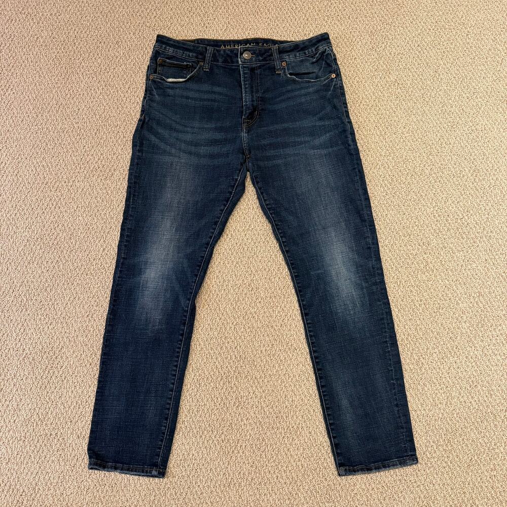 American Eagle Next Level Flex Slim Jeans Mens 36x30 Blue Stretch Denim